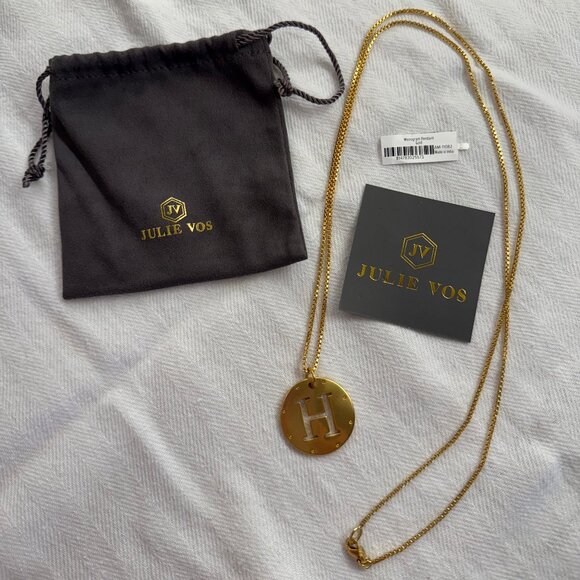 Julie Vos® Monogram Pendant - Letter "H" - Picture 7 of 7